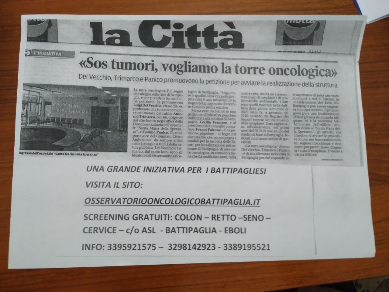 Articolo Torre Oncologica